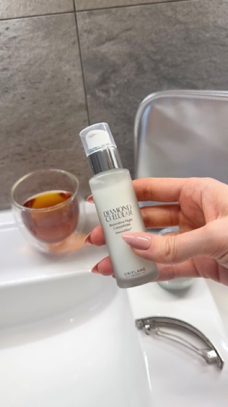 Diamond Cellular Restorative Night Concentrate in hand